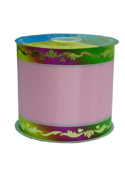 레인보우금박리본9cm(전체폭13.5cm)핑크/연두40yd