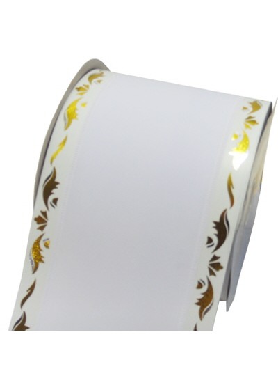 백근조공단금박리본12cm무광(전체폭16.4cm)70yd