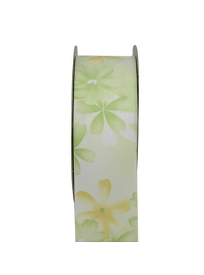 꽃공단리본4.5cm(아이보리)50yd