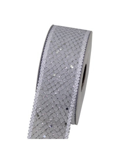 그물리본3.2cm(은색)