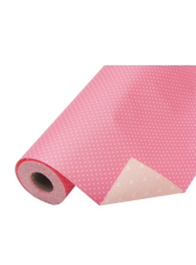 종이롤양면땡땡이포장지(핑크)30yd