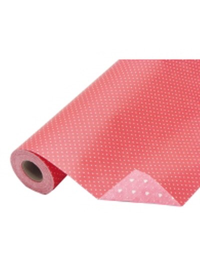 종이롤양면땡땡이포장지(빨강)30yd