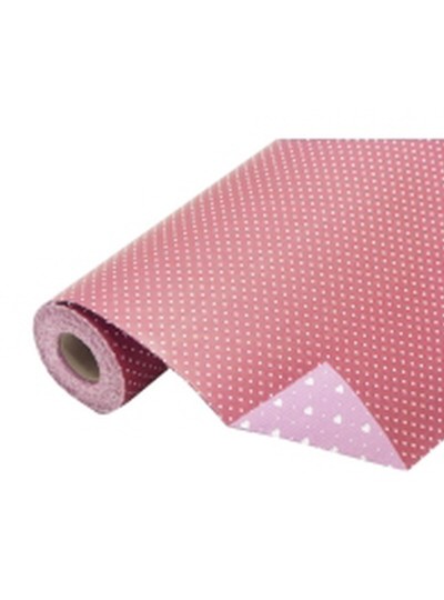 종이롤양면땡땡이포장지(자주)30yd