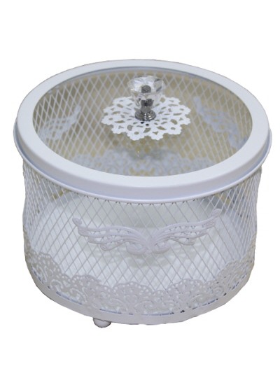 레이스철재화기바구니小(원형)스티로폼포함
