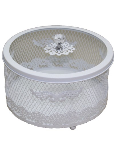 레이스철재화기바구니中(원형)스티로폼포함