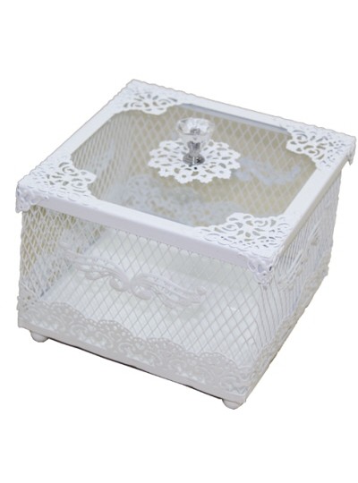 레이스철재화기바구니小(사각)포티로폼포함