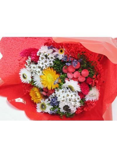 드라이플라워믹스다발(레드)