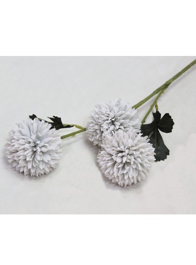 알륨가지조화3송이(다크화이트)꽃크기7cm*전체길이50cm