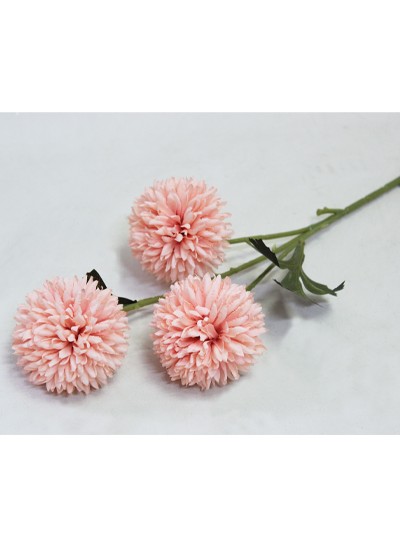 알륨가지조화3송이(피치)꽃크기7cm*전체길이50cm