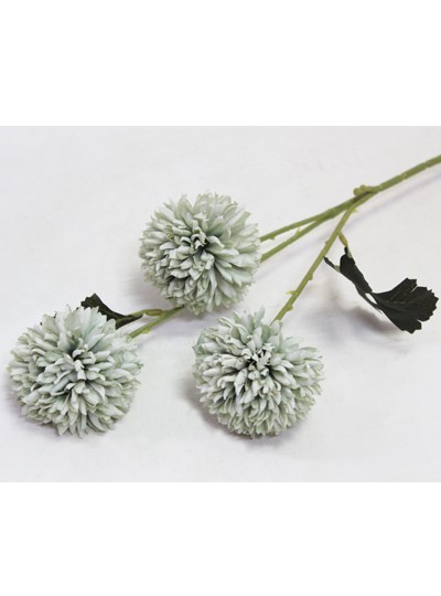 알륨가지조화3송이(민트블루)꽃크기7cm*전체길이50cm