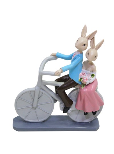 장식품(토끼커플자전거)15.5cm*20cm