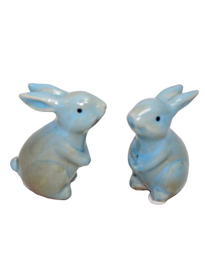 장식품세라믹토끼(2개)4cm*7cm(바닥스티커부착)