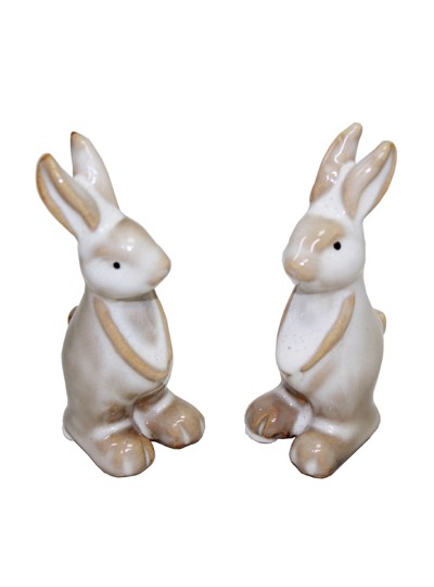 장식품세라믹토끼(2개)3.5cm*9cm(바닥스티커부착)