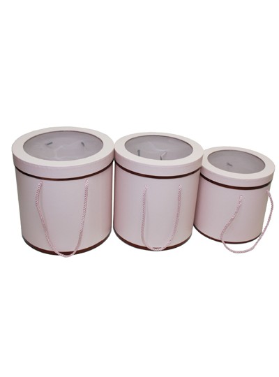 원형박스끈투명창3p(핑크)