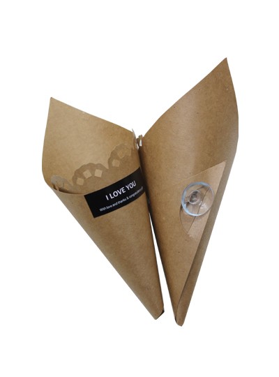 부케콘미니반제품(크라프트색)20개(스티커포함I love you)