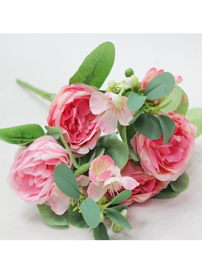 피오니장미부쉬조화(진핑크)7줄기