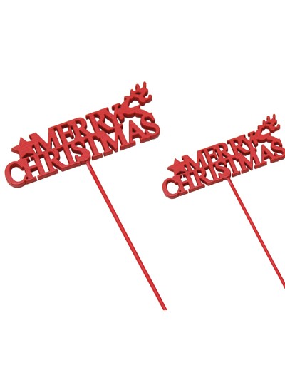 크리스마스우드장식픽소(레드)8개