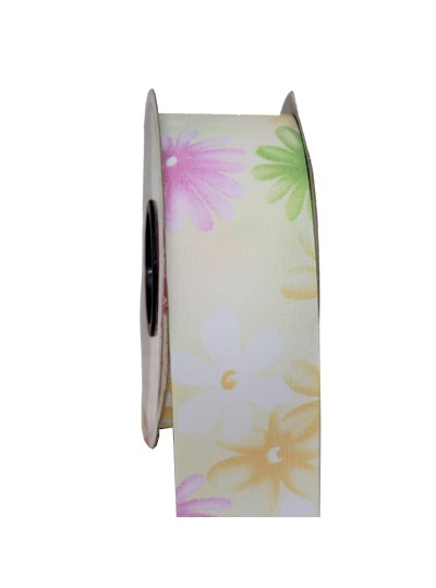 컴)무광꽃공단리본4.5cm(미색혼합)