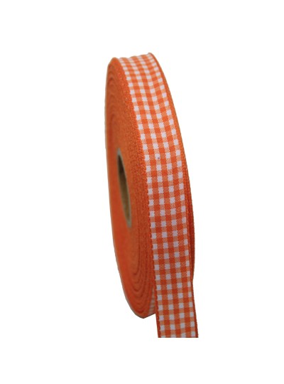 체크면리본(오렌지)50yd