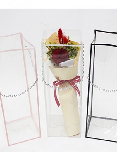 체인쇼핑백(4개)반제품(13.5cm*13.5cm*30cm)화이트