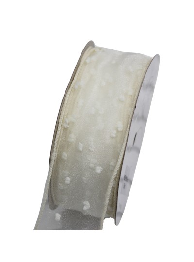 러플오간디리본4cm(크림)10yd