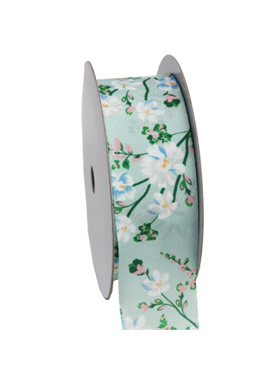 요미부케쉬폰리본4cm(그린)10yd