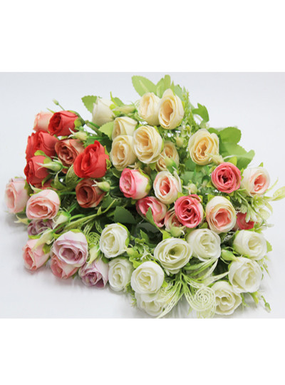 미니장미조화부쉬(5줄기)꽃10송이