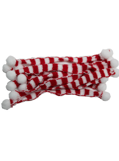 장식품 미니목도리(레드/화이트)10개