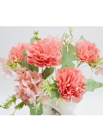 수국카네이션조화부쉬(다크핑크)줄기