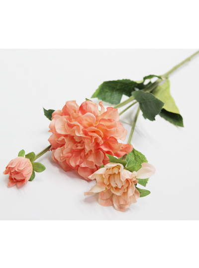 다알리아가지 조화(살몬)3줄기