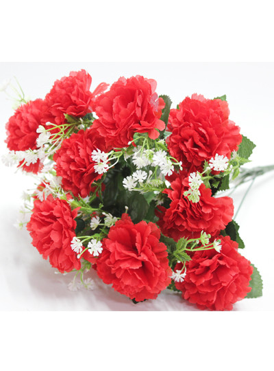 안개카네이션조화부쉬(빨강)12줄기