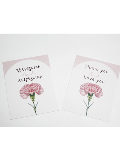 감사카드(핑크카네이션영문)30장