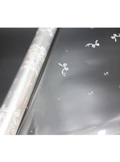 opp리본무늬포장지(화이트)30m(폭52cm)