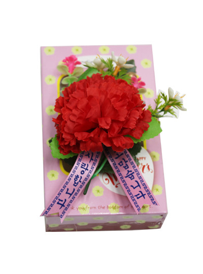 카네이션조화 코사지(10개)케이스포함