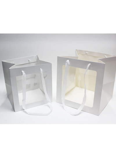 창쇼핑백 정사각 저가형(화이트)10개