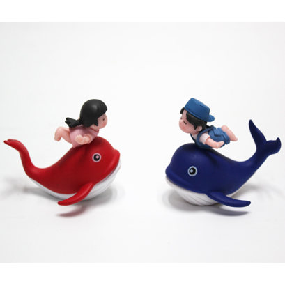 미니인형)블루커플고래(2p)