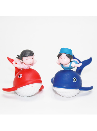 미니인형)블루커플고래(2p)