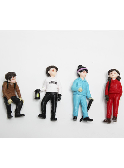 미니인형)등산인형(4p)