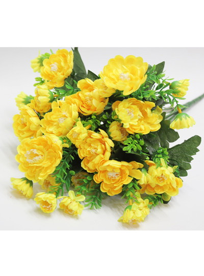 뉴미니국화 조화(노랑)12줄기