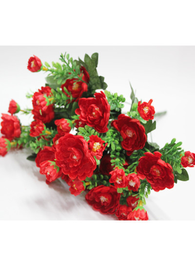 뉴미니국화 조화(빨강)12줄기