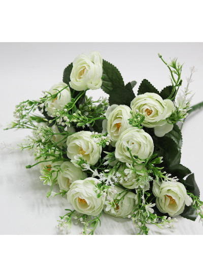 뉴신동백 조화부쉬(크림)14줄기