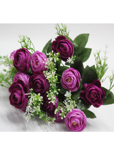 뉴신동백 조화부쉬(보라)14줄기