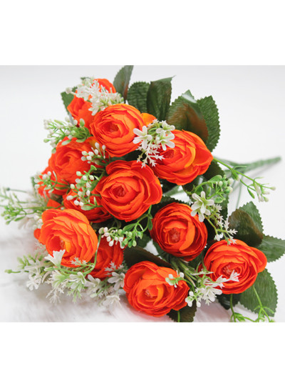 뉴신동백 조화부쉬(오렌지)14줄기