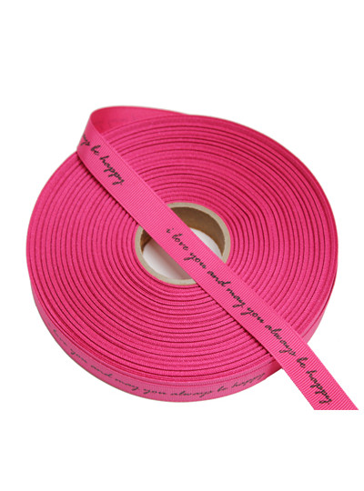 레터링 골직리본1.5cm(love,happy)체리50yd