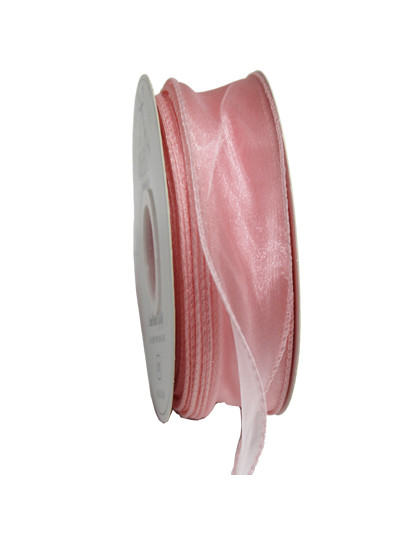 실루엣오간디 리본4cm(코랄핑크)50yd