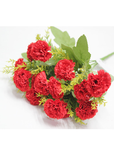 폼폼카네이션조화부쉬(레드)7줄기
