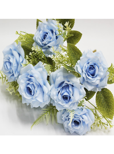 시카로로즈부쉬 조화(블루)7줄기